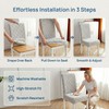 2PCS Dining Chair Covers, Thickened Jacquard Anti-Cat Scratch Stretch Dining