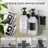 Shower Shampoo Dispenser Wall Mounted – 3 Refillable 16.9 oz
