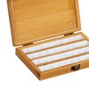 Harilla Portable Empty Bamboo, Durable Palette, Wooden Gouache with Lid,