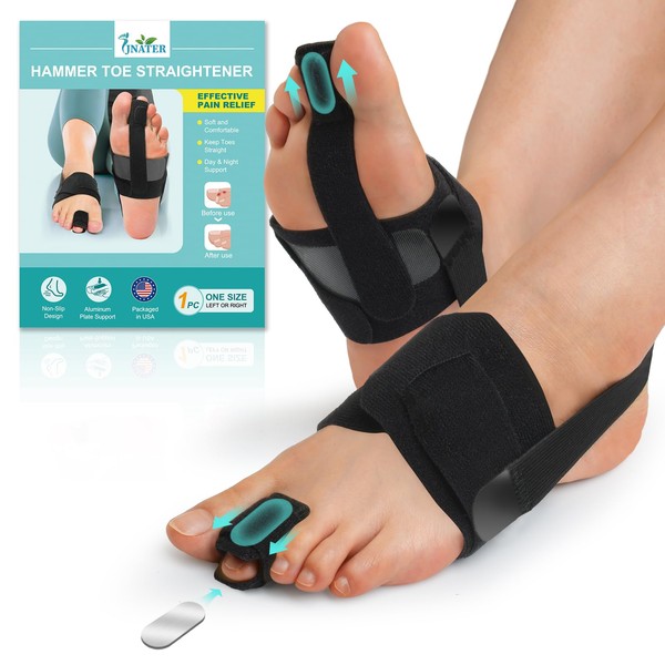 JNATER Hammer Toe Straightener Corrector for Women & Men, Non-Slip