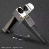 Unbranded Foldable Metal Lighter Pipe Combination Portable Smoking Lighter Black