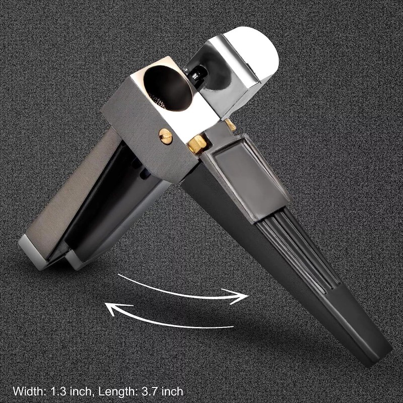 Unbranded Foldable Metal Lighter Pipe Combination Portable Smoking Lighter Black