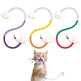 SEVENKA 3Pcs Cat Catnip Toys, 2.3ft/70cm Silvervine Cat Chew Toy for Teeth Cleaning, Kitten Toys, Cotton Rope Scratch Catnip Interactive Cat Toys for Indoor Cats Kittens Kitty Toy