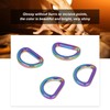 Pack of 10 D-rings, zinc alloy, reliable horseshoe shaped D-rings,