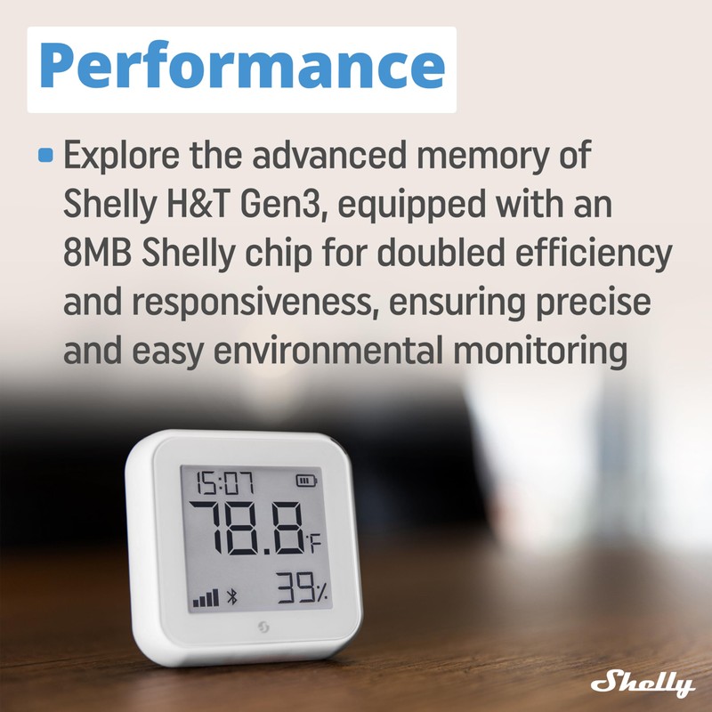 Shelly Shelly H&T Gen 3 - Wi-Fi & Bluetooth Temperature,