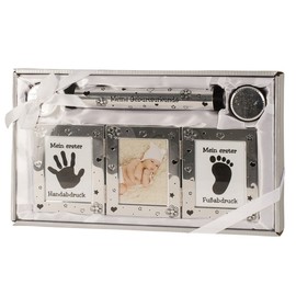Gift Baby Set Birth Christening Baby Handprint Footprint Picture Frame