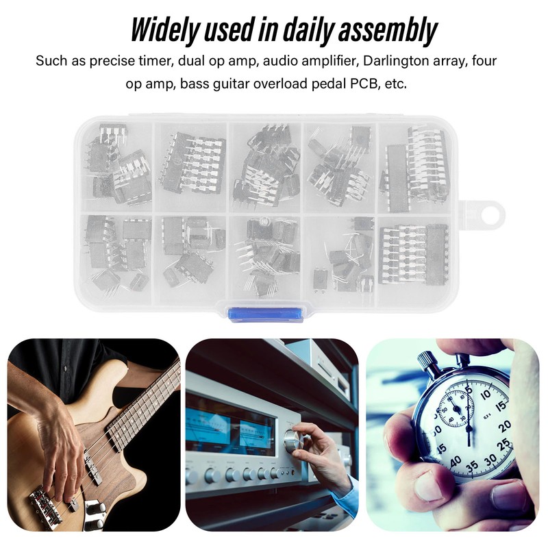 85 Pcs IC Assortment Kit 10 Specifications Integrated Circuit IC