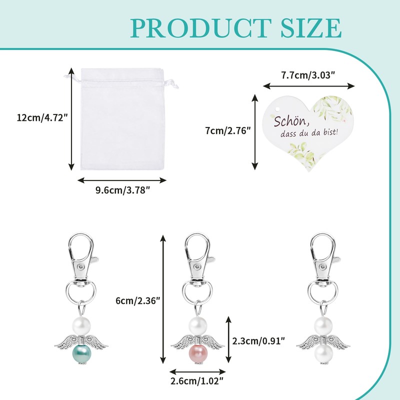 LUBOXIN 36 Sets Guardian Angel Pendants, Guest Gifts, Christening, Guardian