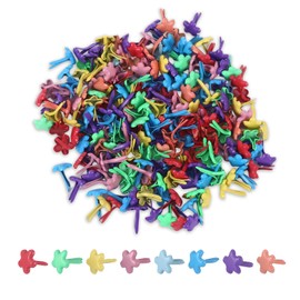 Yylaiire Pack of 200 Mini Flower Brads, Pattern Bag Clips, 8 mm Pattern Clips, Metal Colourful Brads, Brads Paper Fasteners for Scrapbooking, Letter Clips, Crafts, DIY Crafts