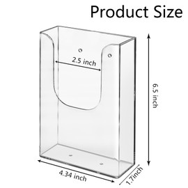zavekia Brochure Holder, 4 x 6 Inches Brochure Holder Wall Mount Literature Holder Clear Flyer Holder Wall Mounted (6 pack)