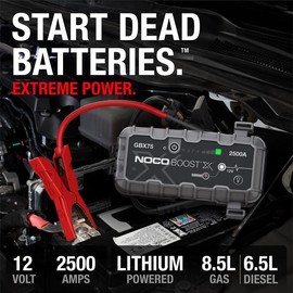NOCO Boost X GBX75 2500A Jump Starter – Powerful 12V Lithium Battery Booster for 8.5L Gas & 6.5L Diesel Engines, Essential Automotive Accessory