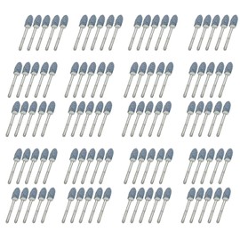 100 Pieces Whetstone Bit Set with 3mm Shank and 4mm Flat Head Cylindrical for Jade Metal Wood
