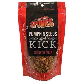 Spunks Spicy Pumpkin Seeds Healthy Keto Snacks Pack of 5-5 oz bags of Sriracha
