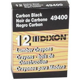 Dixon Ticonderoga 49400 Lumber Crayons, Black (Pack of 12)