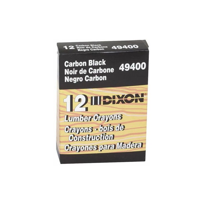 Dixon Ticonderoga 49400 Lumber Crayons, Black (Pack of 12)