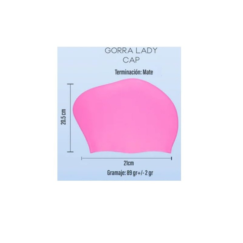 escualo Gorra para Natacion Mujer Adulto Modelo Lady Cap (Silicon)