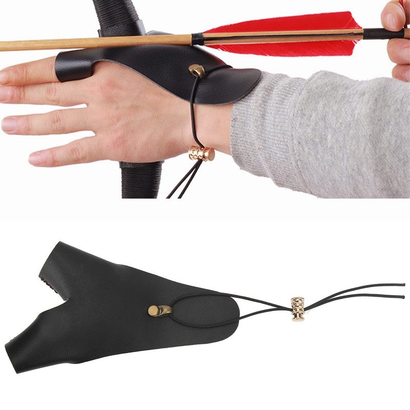 Archery Hand Guard, Protective Breathable Lightweight 2 Finger Protector PU