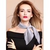 SATINIOR Chiffon Scarf Square Neck Scarf Handkerchief Retro Satin Ribbon
