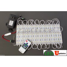 LEDUPDATES 20ft FLASHING STOREFRONT WINDOW White 5050 LED LIGHT Module w/ remote & UL Power