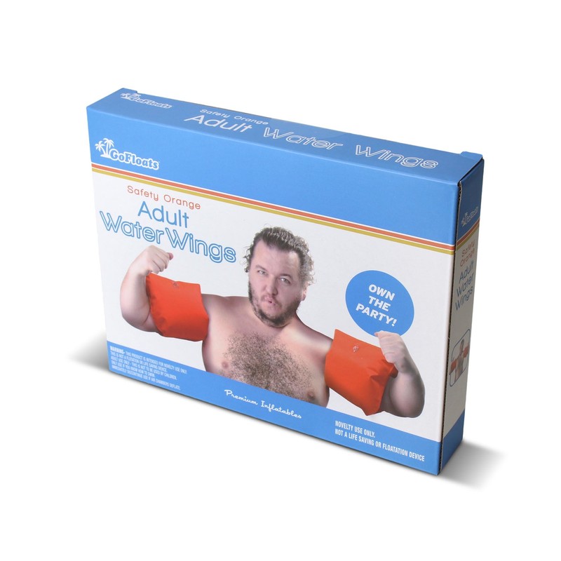 GoFloats Safety Orange Adult Water Wing Floaties - Own The