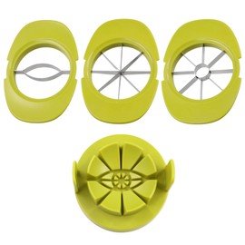 GUDEKIKL 4 In 1 Fruit Cutters Slicer, Stainless Steel Fruit Divider Corer, Fruit Slicer With Non-Slip Base, Mango Slicer Splitter Corer Set Kitchen Gadget