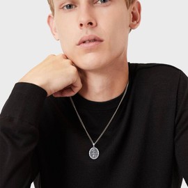 DAYLINLOVE Religion Jewellery 925 Sterling Silver Saint Raphael/Saint Brendan/Saint Joseph/Praying Hands Medal Pendant Chain Protection Jewellery for Women Men Women, Sterling Silver