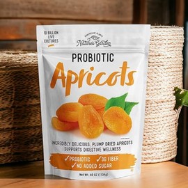 Generic Natures Garden Probiotic Apricots - Probiotic Dried Fruit, Plump Dried Apricots, Gluten-Free, Dairy-Free, Vegan 40 Oz