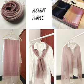 JL Elegant Scarf, Large, UV Blocking Scarf, Thin, Protects Against Air Conditioning, Prevents Sunburn, For the Beach, For Traveling, For Commuting, For a Formal Coat, Great Gift - purple berry