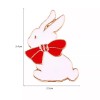 ZARD Easter White Bunny with Red Bow Lapel Hat Cap