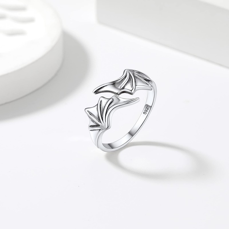 Silvora Feather Ring for Women, One Size Fits Most, Men's