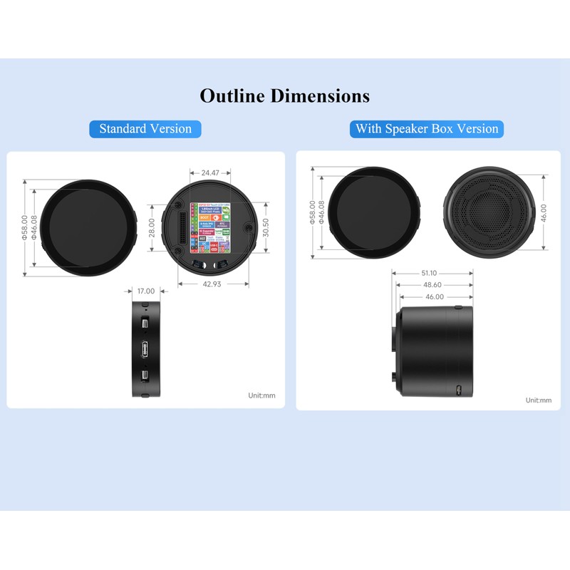 ESP32-S3 1.85inch Round Touch LCD Development Board, 360x360, Supports Wi-Fi