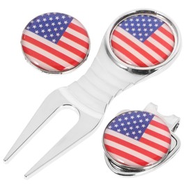 KICHOUSE 1 Set Professional Golf Divot Tool Set of Durable Hat Clip Outdoor Ball Marker Delicate Design for Golf Course Repairs