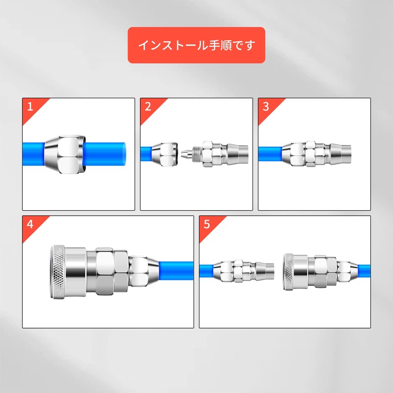 TAILONZ PNEUMATIC 6 Sets 10mm Male/Female Quick Joint Combined Compressor