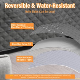 Ameroliy Waterproof Dog Bed Cover Pet Blanket for Furniture Bed Couch Sofa, Cozy Bed Sofa Furniture Protector from Dogs/Cats, Washable, Scratch-Proof & Pet Fur Resistant, Darkgrey(157x127cm)