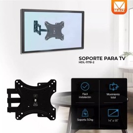 Maíz Soporte Base Pantalla Tv Monitor Vesa Fijo 14-42 Pulgadas