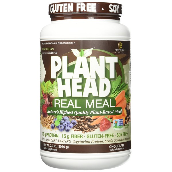 Genceutic Naturals Chocolate Plant Head Real Meal, 2.3 Pound