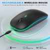 FYBC Bluetooth LED 2.4G Wireless Mouse Luminous Slim Design for