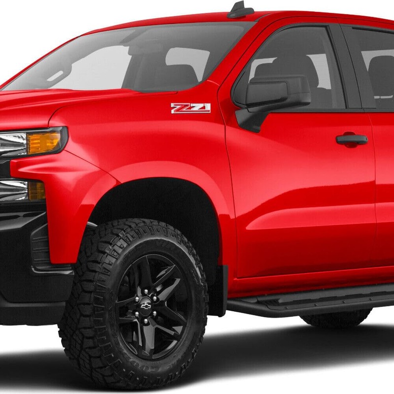 2PCS ⁠Chrome & Red 2019-2026 for Silverado Z71 Emblem Badge