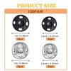 Willrain Sewing Snaps,120 Sets 8 mm and 10 mm,Black and
