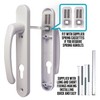 UPVC Door Handles Set - White - Lever/Lever - 92mm