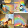 Dwersty Rainbow Window Privacy Film Heat Blocking, 3D Decals Stained