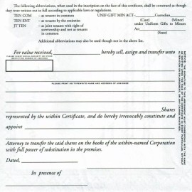 American Superior Duke 11 Stock Certificate (Pack of 15)