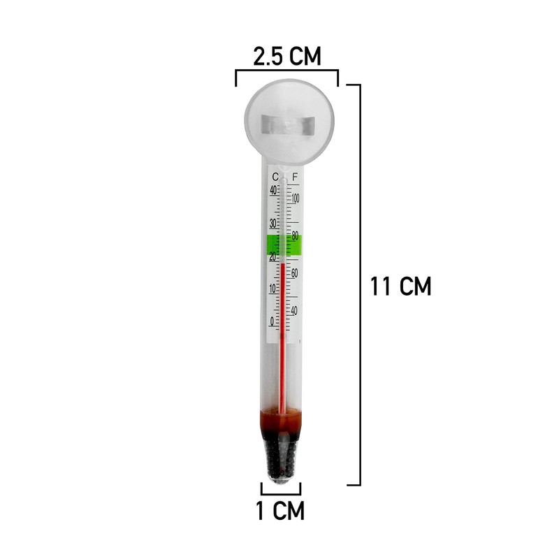 Glass Fish Tank Thermometer with Sucker