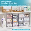 Vtopmart 2 Pack Small Clear Stackable Storage Drawers,Acrylic Bathroom Makeup