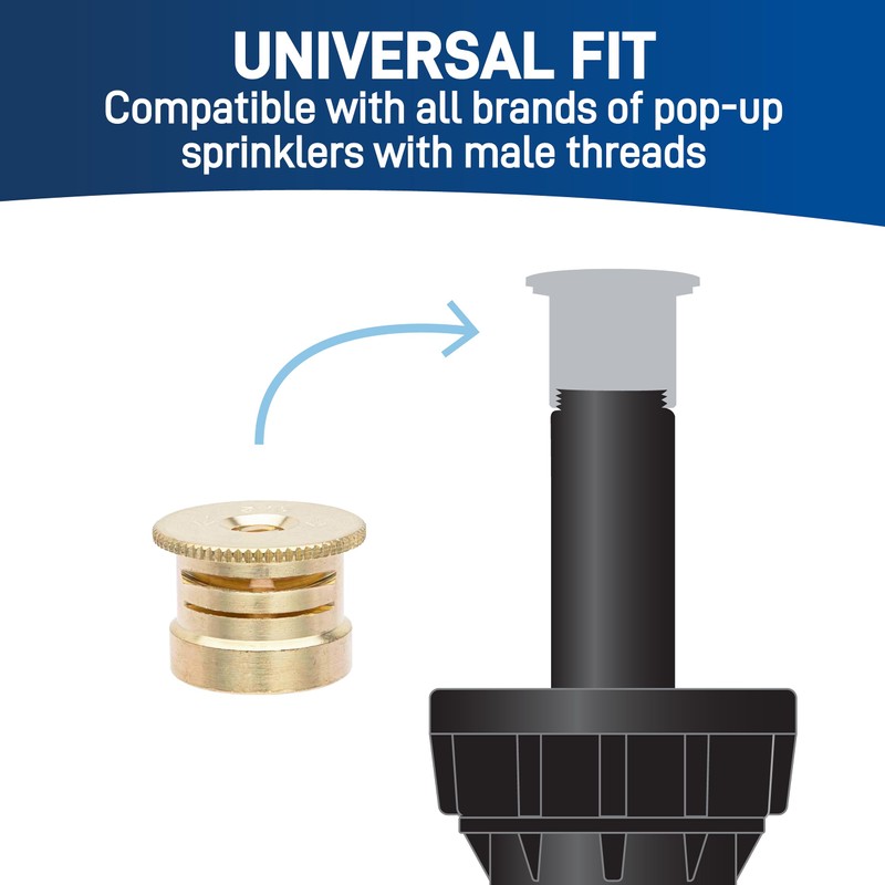 Orbit 53247W Brass Sprinkler Spray Nozzle, 15 Ft. Full Spray