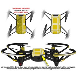 Skin Decal Wrap 2 Pack for DJI Ryze Tello Drone Stardust Yellow Drone NOT Included