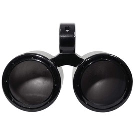 Rockville DMAC65B Dual 6.5" Marine Speaker Enclosure, Black Aluminum, Waterproof, Internally Wired, Universal Fit, for Boats and Marine Audio