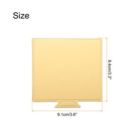 uxcell uxcell 100pcs Mini Cake Boards, Mousse Cake Cardboards Square Cake Bases Plates Cupcake Dessert Displays Base Tray for Cakes, Pastries, Dessert Base - Grease Proof (Gold)