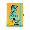 MUSTARD A5 Hardcover T-Rex Blue Notebook, Dot Grid Pages, Elastic