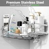 AKTECKE Corner Shower Caddy Bathroom Organizer: Adhesive Shower Rack Bathtub